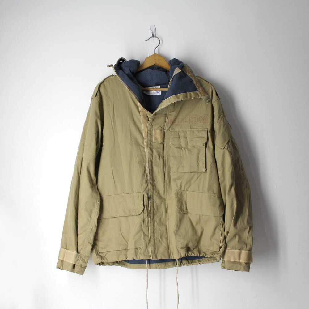 Paul Boye VTG French military Jacket 1994 Khaki w/instruction stamp size 104 L